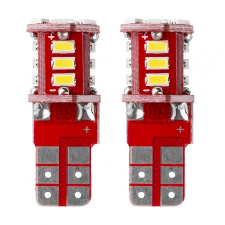 Becuri Pozitie - Bec de pozitie tip LED , T10 W2.1x9.5 W5W, 12V , 21 SMD 3014 , culoare alb , set 2 buc