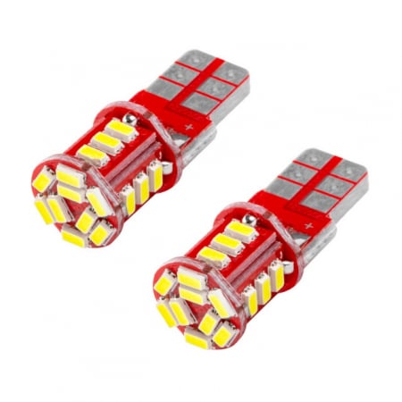 Bec de pozitie tip LED , T10 W2.1x9.5 W5W, 12V , 21 SMD 3014 , culoare alb , set 2 buc [1]