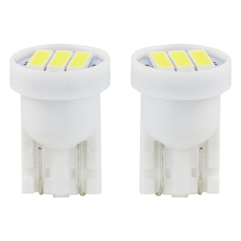 Becuri 12V - Bec de pozitie tip LED , T10 W2.1x9.5 W5W, 12V , 3 SMD 7020, culoare alb ,  set 2 buc