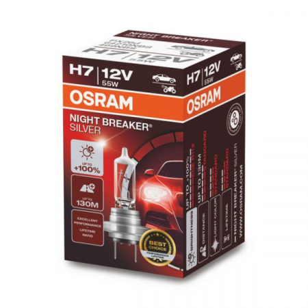 Becuri Far - Bec far H7 55W 12V Night Breaker Silver