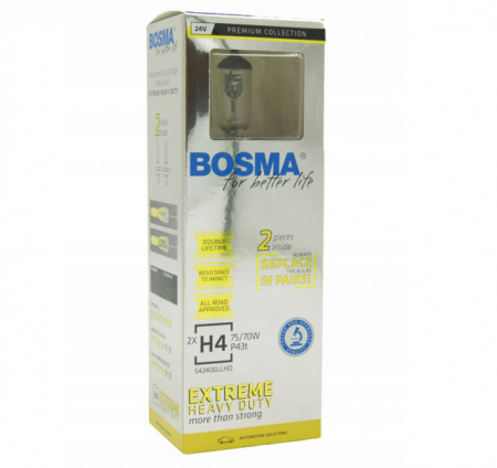 Iluminare Auto - Bec H4 24V 75/70W P43t, Extreme Heavy Duty , set 2 buc
