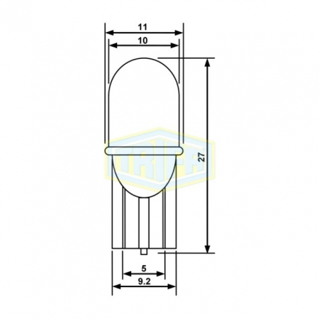 Bec LED alb bord 12V W2,1x9,5d W5W socl.s T10 [1]
