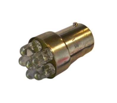 Becuri 24V - Bec LED pozitie 24V 20mA BA15s G18 alb