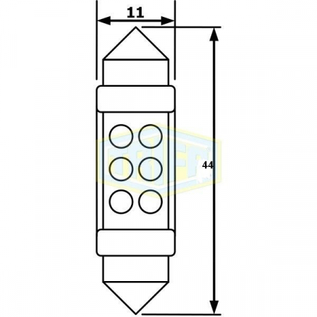 Bec LED sofit 24V SV8.5 [1]