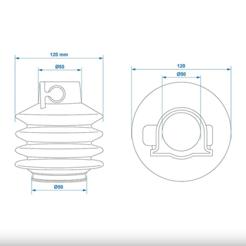 Burduf pentru cupla remorca 55/55mm [3]