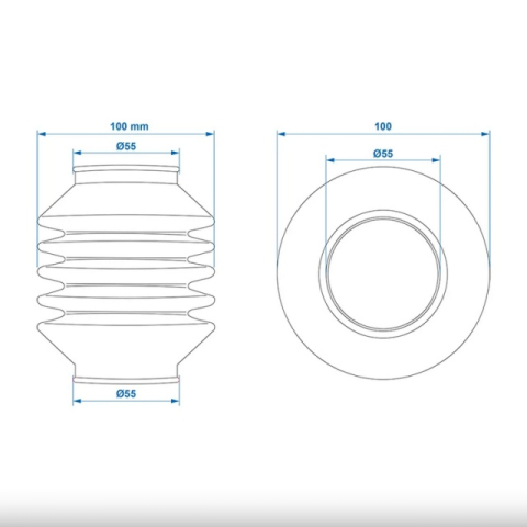 Burduf pentru cupla remorca 55mm [2]