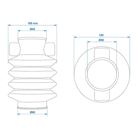 Burduf pentru cupla remorca Knott/Schlegl 55/60mm [4]