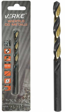 Diverse - Burghiu metal HSS cu acoperire din titan 8mm