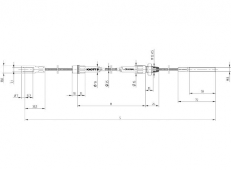 Cablu Frana 1000-1300, Knott [1]