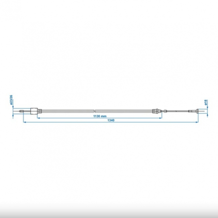 Cablu Frana AL-KO cu filet 1130/1340mm cup Ø26mm [6]