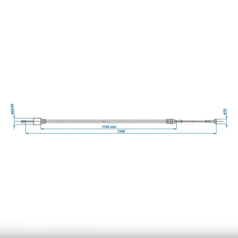 Cablu Frana AL-KO cu filet 1130/1340mm cup Ø26mm [6]