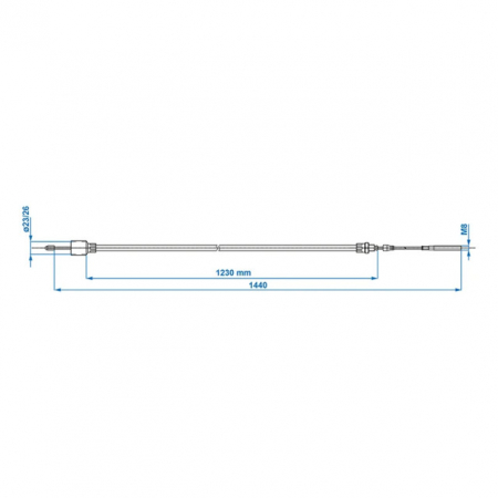 Cablu Frana AL-KO cu filet 1230/1440mm cup Ø26mm [6]