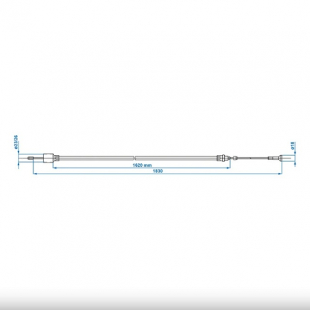 Cablu Frana AL-KO cu filet 1620/1830mm cup Ø26mm [6]