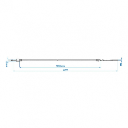 Cablu Frana cu filet 1990/2200mm Knott/Schlegl/Nieper/Avonride/BPW [6]