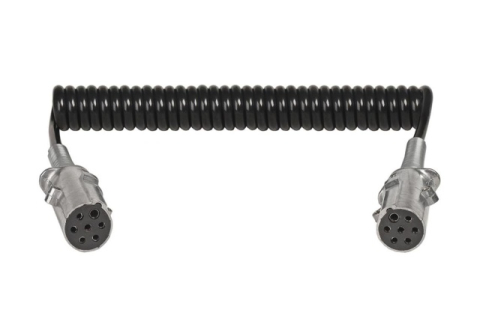 Iluminare & Electrica - Cablu spiralat 7 pini metalic 3.5m 24N