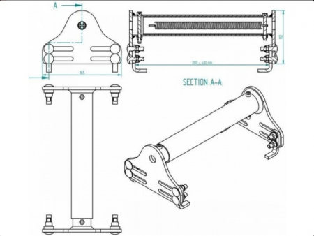 Cala platforma, reglabila, RAL-3000 L-300 x 430mm [1]