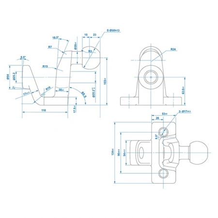 Carlig Tractare Dublu D21/S350 omologare tip E (R55) [6]