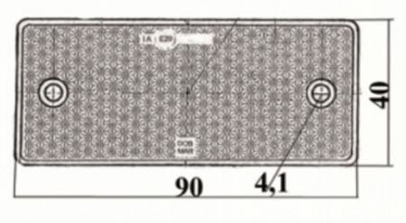 Catadioptru reflectorizant dreptunghiular alb [1]