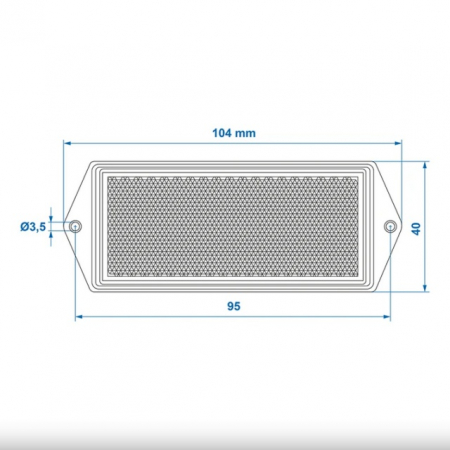 Catadioptru reflectorizant dreptunghiular rosu [4]