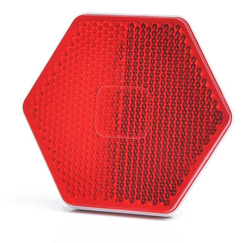 Catadioptri reflectorizanti - Catadioptru reflectorizant hexagonal rosu 66.70 mm