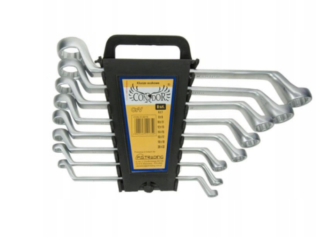 Trusa Scule-Unelte-Accesorii Service - Chei inelare cu cap cotit 6 - 22 mm 8 buc