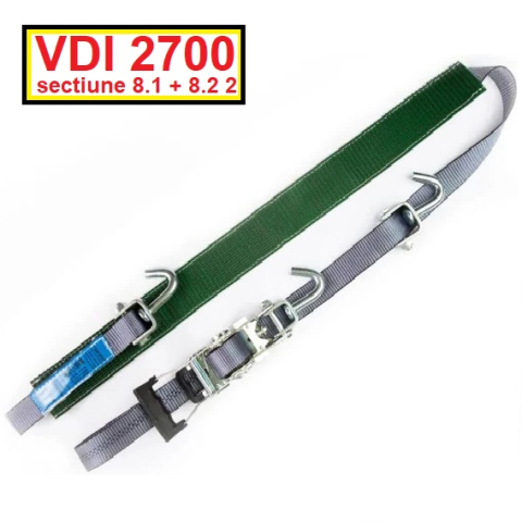 Ridicare & Ancorare - Chinga auto 2.8m - carlige rotative - (banda 3.5 cm)