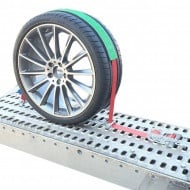 Auto ancorare peste roata - Chinga auto 2.8m - carlige rotative - banda 5 cm , certificate pentru GERMANIA