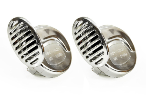 Accesorii - Claxon cromat 12V 2 buc