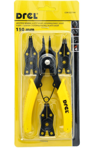 Clește pentru inele de siguranță 150 mm, 4 vârfuri [1]