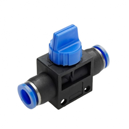 Furtune Aer-Accesorii - Cupla rapida aer T cu valva Fi 8mm