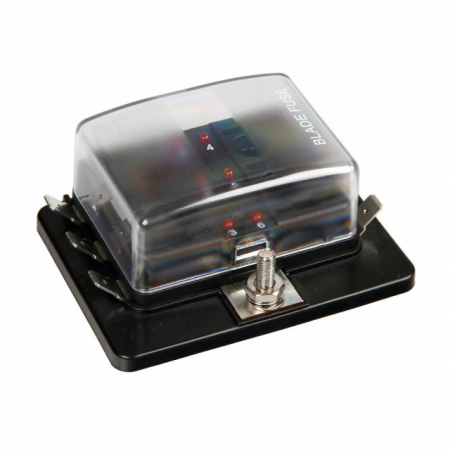 Accesorii Electrice - Cutie sigurante 1 intrare 6 iesiri 12/24V