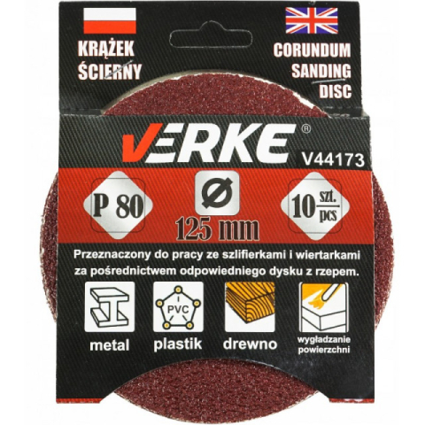 Trusa Scule-Unelte-Accesorii Service - Disc abraziv 125mm ,P80, 10 buc