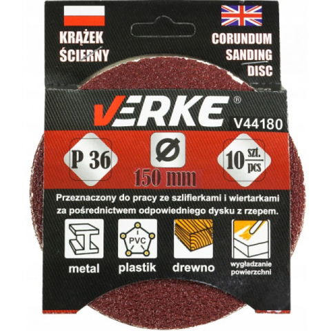 Trusa Scule-Unelte-Accesorii Service - Disc abraziv 150mm,P36, 10 buc