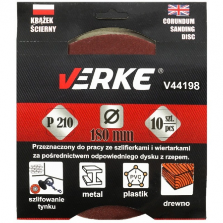 Trusa Scule-Unelte-Accesorii Service - Disc abraziv 180mm, P210, 10buc