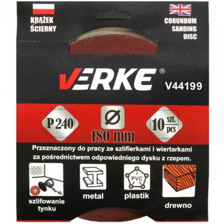 Trusa Scule-Unelte-Accesorii Service - Disc abraziv 180mm, P240, 10buc