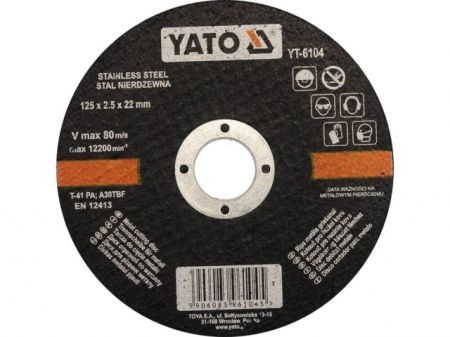 Trusa Scule-Unelte-Accesorii Service - Disc taiat inox 125x2.5x22mm