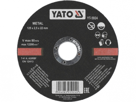 Trusa Scule-Unelte-Accesorii Service - Disc taiat metal 125x2.5x22mm