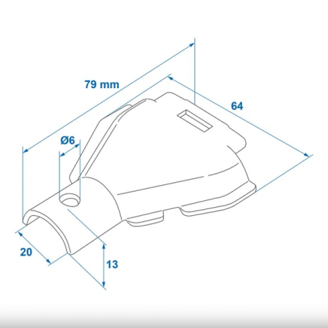 Element protectie cablu frana compatibil AL-KO cu Ø23/26mm [3]