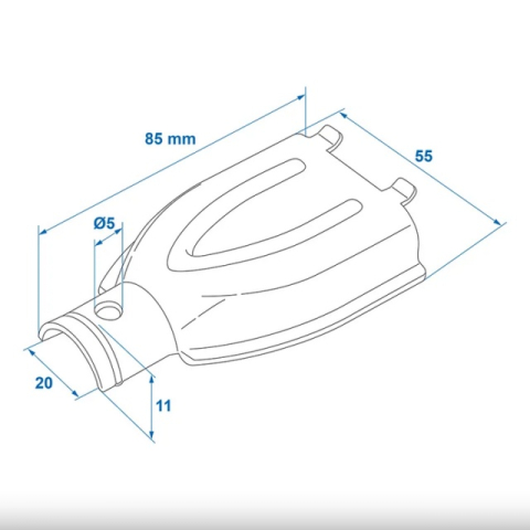 Element protectie cablu frana compatibil BPW Ø26mm [3]