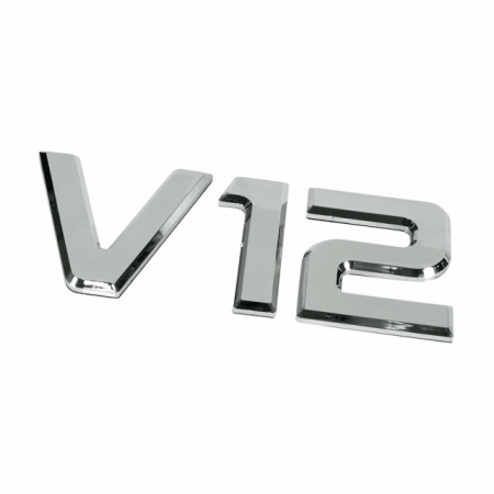 Accesorii - Emblema 3D cromata V12  92 x 210mm