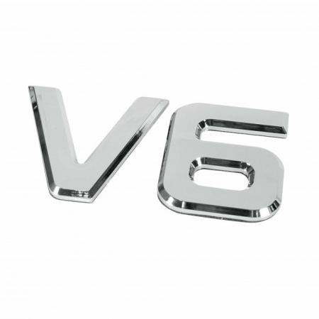 Accesorii - Emblema 3D cromata V6 - 92 x 165mm