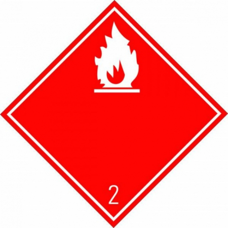 ADR - Eticheta ADR magnetica - "Pericol Transport gaze inflamabile clasa 2"