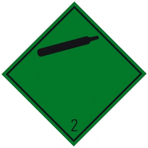Protectie, Siguranta & ADR - Eticheta ADR magnetica Pericol Transport gaze neinflamabile netoxice clasa 2.2n