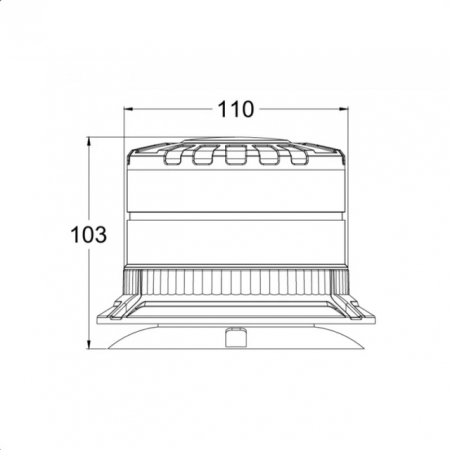 Girofar 12V/24V 16 led-uri, cu magnet 36W [6]