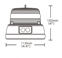 Girofar 16 LED-uri cu magnet wireless cu baterie 9V [2]