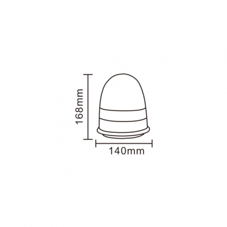 Girofar auto 12V/24V orange cu 16 LED-uri de 3W [2]