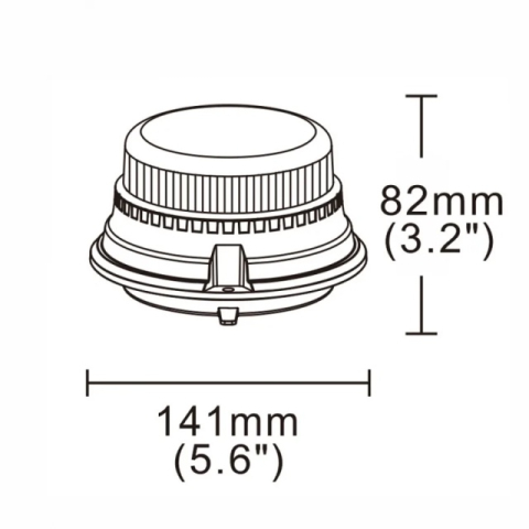 Girofar auto cu efect de rotatie sau stroboscopic 12V/24V orange cu 12 LED-uri 16W [1]
