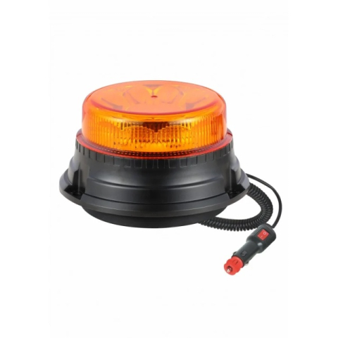 Iluminare & Electrica - Girofar auto cu efect de rotatie sau stroboscopic 12V/24V orange cu 12 LED-uri 16W
