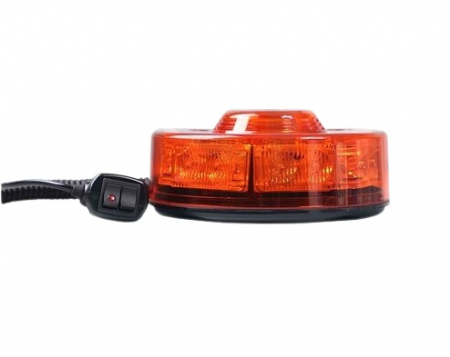 Girofaruri LED - Girofar auto cu efect stroboscopic 12V/24V orange cu 10LEDURI (baza magnetica)
