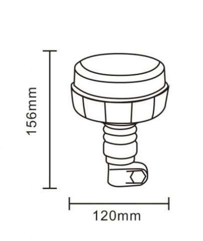 Girofar auto cu efect stroboscopic 12V/24V orange cu 12 LED-uri de 3W [2]